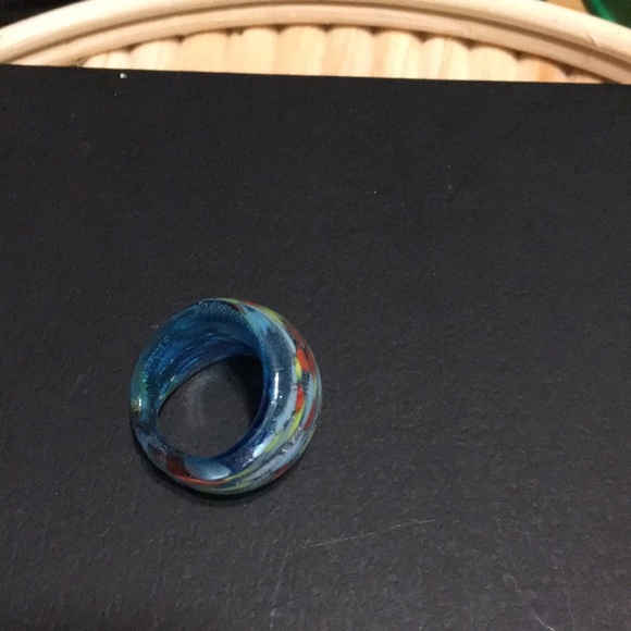 Glass bubble ring size 6-7 - Picture 2 of 2